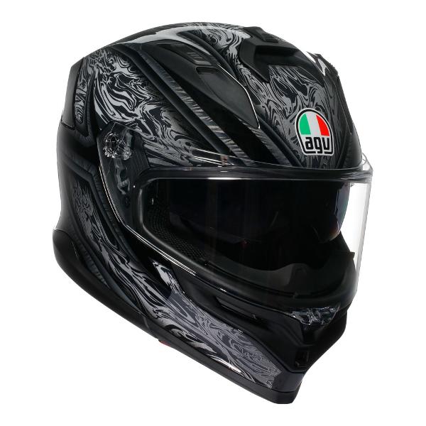 AGV K7 DAMASCUS FULL FACE HELMET - BLACK/SILVER