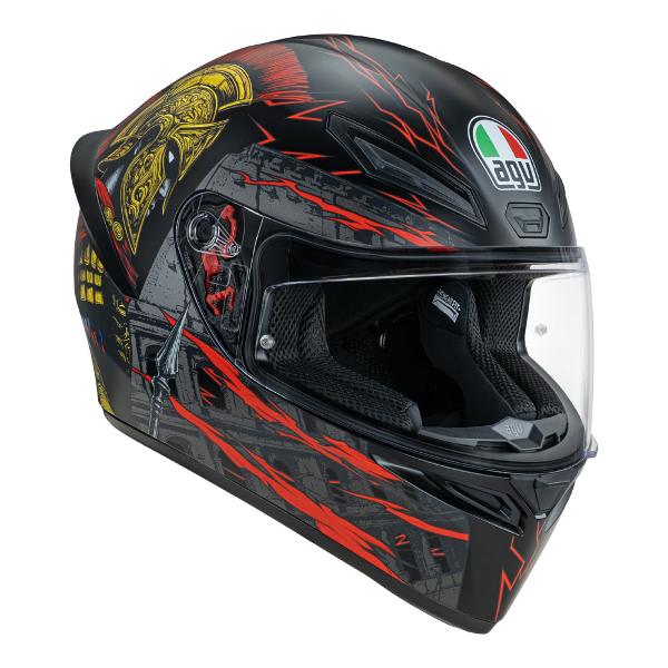 AGV K1 S GLADIATOR HELMET - MATT BLACK/GOLD/RED