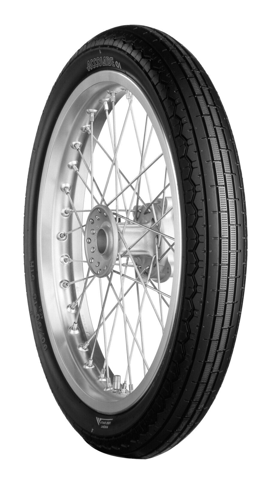 BRIDGESTONE ACCOLADE AC01 BIAS FRONT TYRE 90/90-18 M/C 51H TUBE TYPE