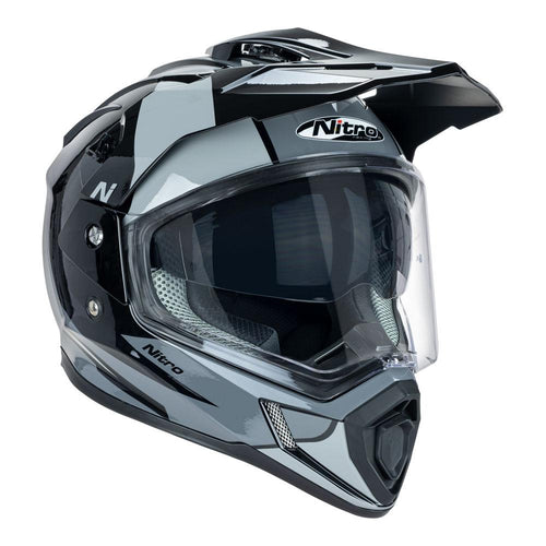 NITRO MX780 MOTOCROSS HELMET BLACK/GREY