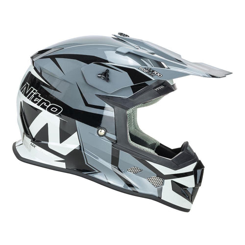 NITRO MX700 MOTOCROSS HELMET SATIN BLACK/GUNMETAL