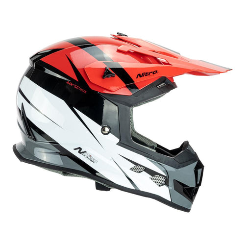 NITRO MX700 RECOIL MOTOCROSS HELMET RED/BLACK/WHITE