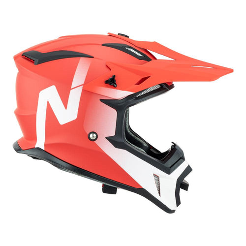 NITRO MX760 MOTOCROSS HELMET SATIN RED/WHITE