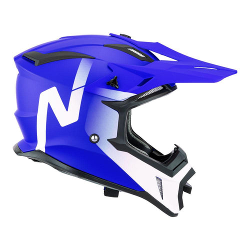 NITRO MX760 MOTOCROSS HELMET SATIN BLUE/WHITE