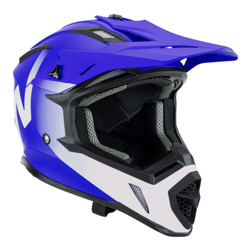 NITRO MX760 MOTOCROSS HELMET SATIN BLUE/WHITE