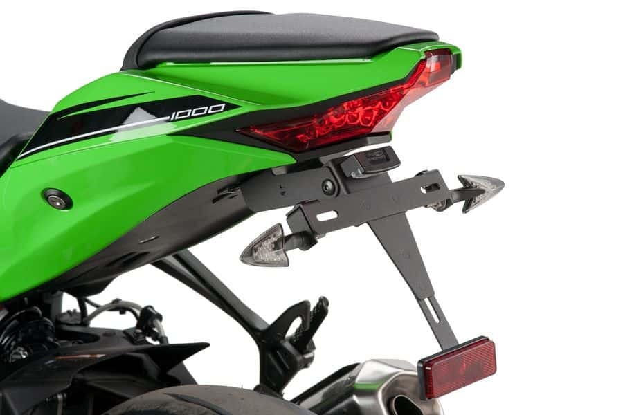 PUIG LICENCE PLATE HOLDER TO SUIT KAWASAKI ZX-10R MODELS (BLACK)