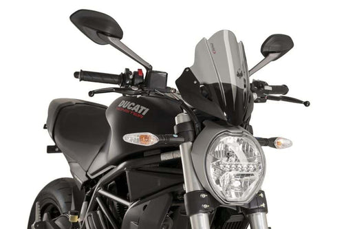PUIG NEW GENERATION SPORT SCREEN TO SUIT VARIOUS DUCATI MONSTER MODELS (DARK SMOKE)