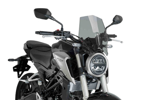 PUIG NEW GENERATION SPORT SCREEN TO SUIT HONDA CB125R/CB300R NEO SPORTS CAFE 2018 - ONWARDS (SMOKE)