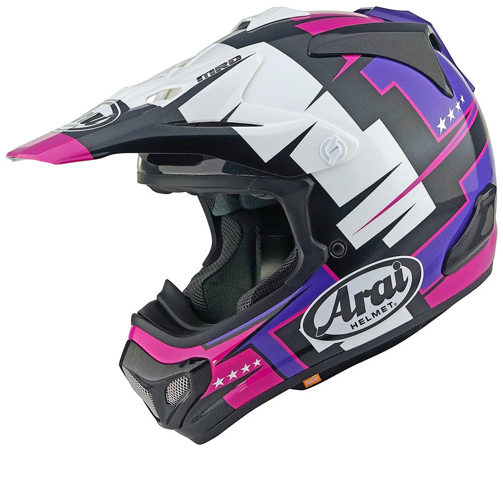ARAI MX-V EVO BATTLE PURPLE MOTOCROSS HELMET
