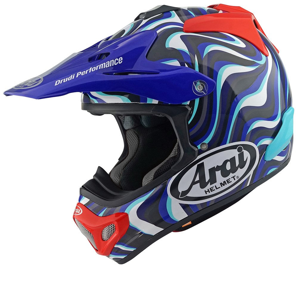 ARAI MX-V EVO STREAM BLUE MOTOCROSS HELMET