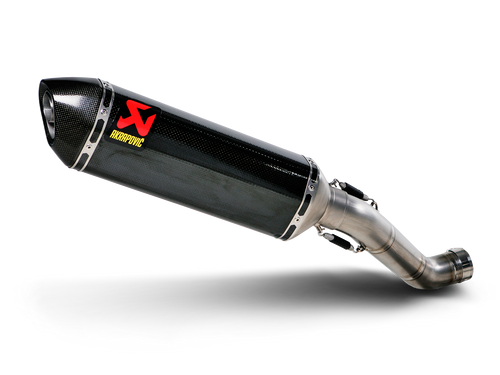 AKRAPOVIC SLIP-ON LINE CARBON MUFFLER SYSTEM W/CARBON END CAP FOR APRILIA RSV4 09-14/TUONO V4 11-16