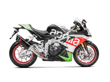 AKRAPOVIC SLIP-ON LINE CARBON MUFFLER SYSTEM W/CARBON END CAP FOR APRILIA RSV4/TUONO V4 17-20