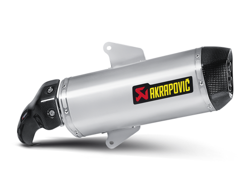 AKRAPOVIC SLIP-ON LINE STAINLESS STEEL MUFFLER SYSTEM W/CARBON END CAP FOR APRILIA SRV 850 12-16/GILERA GP 800 08-15