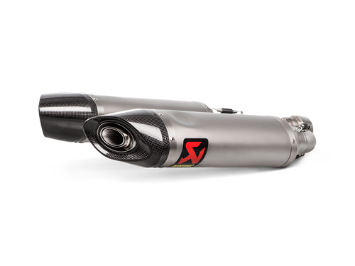 AKRAPOVIC SLIP-ON LINE TITANIUM MUFFLER SYSTEM W/CARBON END CAP FOR APRILIA SHIVER 900 17-20