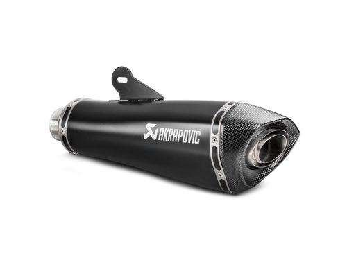 AKRAPOVIC SLIP-ON LINE BLACK TITANIUM MUFFLER SYSTEM W/CARBON END CAP FOR BMW R NINET 14-23/R NINET RACER 17-23