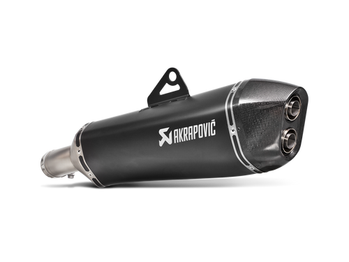 AKRAPOVIC SLIP-ON LINE BLACK TITANIUM MUFFLER SYSTEM W/CARBON END CAP FOR BMW F 650 GS 08-12/F 800 GS ADVENTURE 13-17