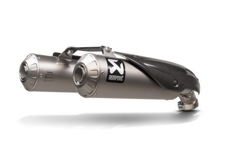 AKRAPOVIC SLIP-ON LINE TITANIUM MUFFLER SYSTEM W/TITANIUM END CAP & HEAT SHIELD FOR DUCATI SCRAMBLER 1100 18-UP