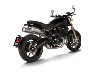 AKRAPOVIC SLIP-ON LINE TITANIUM MUFFLER SYSTEM W/TITANIUM END CAP & HEAT SHIELD FOR DUCATI SCRAMBLER 1100 18-UP