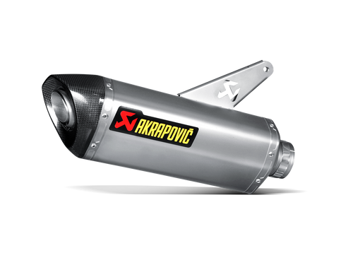 AKRAPOVIC SLIP-ON LINE TITANIUM MUFFLER SYSTEM W/CARBON END CAP FOR DUCATI MONSTER 821/MONSTER 1200/S 14-16