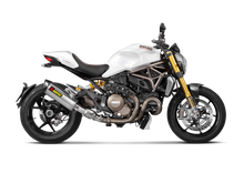 AKRAPOVIC SLIP-ON LINE TITANIUM MUFFLER SYSTEM W/CARBON END CAP FOR DUCATI MONSTER 821/MONSTER 1200/S 14-16