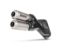 AKRAPOVIC SLIP-ON LINE TITANIUM MUFFLER SYSTEM W/TITANIUM END CAP & CARBON HEAT SHIELD FOR DUCATI MULTISTRADA 950/950 S/V2/V2 S 17-20/1200 ENDURO 17-1