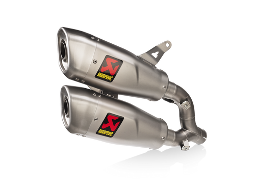 AKRAPOVIC SLIP-ON LINE TITANIUM MUFFLER SYSTEM W/TITANIUM END CAP FOR DUCATI MONSTER 21-UP