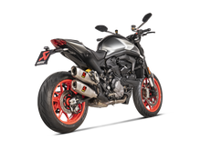 AKRAPOVIC SLIP-ON LINE TITANIUM MUFFLER SYSTEM W/TITANIUM END CAP FOR DUCATI MONSTER 21-UP