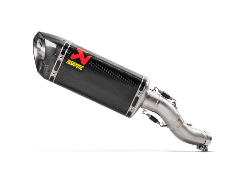 AKRAPOVIC SLIP-ON LINE CARBON MUFFLER SYSTEM W/CARBON END CAP FOR HONDA CBR250RR 17-UP