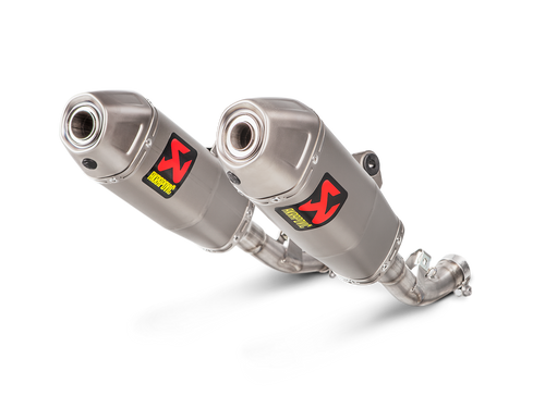 AKRAPOVIC SLIP-ON LINE TITANIUM MUFFLER SYSTEM W/TITANIUM END CAP FOR HONDA CRF450R/CRF450RX 17-18