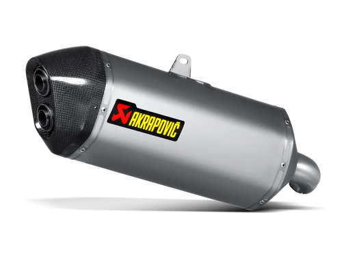 AKRAPOVIC SLIP-ON LINE TITANIUM MUFFLER SYSTEM W/CARBON END CAP FOR SUZUKI V-STROM 1000 14-16