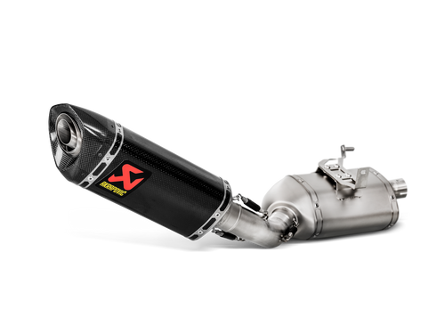 AKRAPOVIC SLIP-ON LINE CARBON MUFFLER SYSTEM W/CARBON END CAP FOR TRIUMPH STREET TRIPLE 765 S/R/RS 17-19