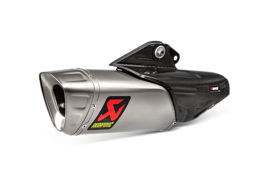 AKRAPOVIC SLIP-ON LINE TITANIUM MUFFLER SYSTEM W/TITANIUM END CAP FOR YAMAHA YZF-R1 20-UP