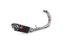 AKRAPOVIC RACING LINE CARBON EXHAUST SYSTEM W/CARBON END CAP FOR YAMAHA YZF-R25 22-UP/YZF-R3 18-UP/MT-03 19-UP