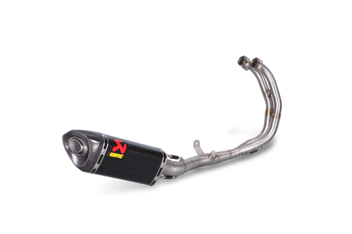 AKRAPOVIC RACING LINE CARBON EXHAUST SYSTEM W/CARBON END CAP FOR YAMAHA YZF-R25 22-UP/YZF-R3 18-UP/MT-03 19-UP