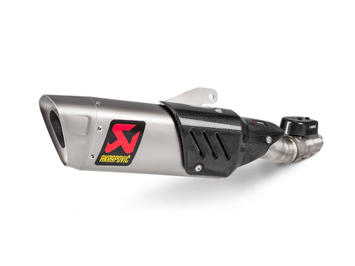 AKRAPOVIC SLIP-ON LINE TITANIUM MUFFLER SYSTEM W/TITANIUM END CAP FOR YAMAHA YZF-R6 17-UP