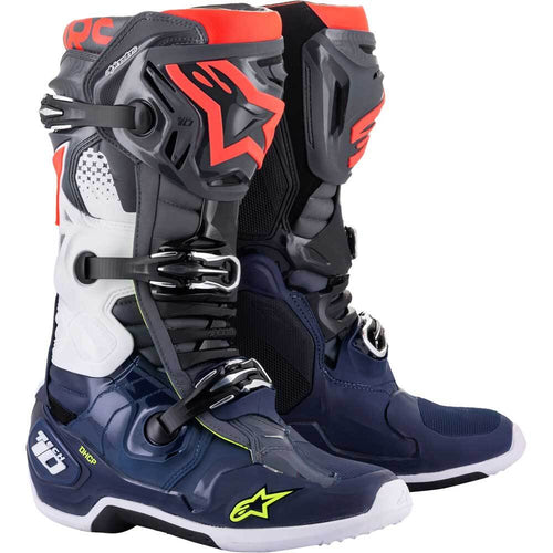 ALPINESTARS TECH 10 MX BOOTS - DARK GREY/NAVY