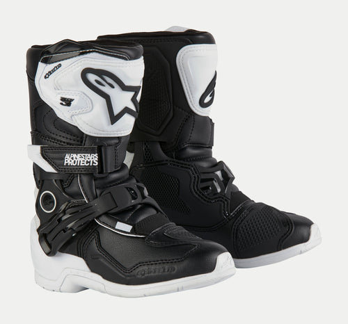 ALPINESTARS 2024 TECH 3S KIDS BOOTS - WHITE/BLACK