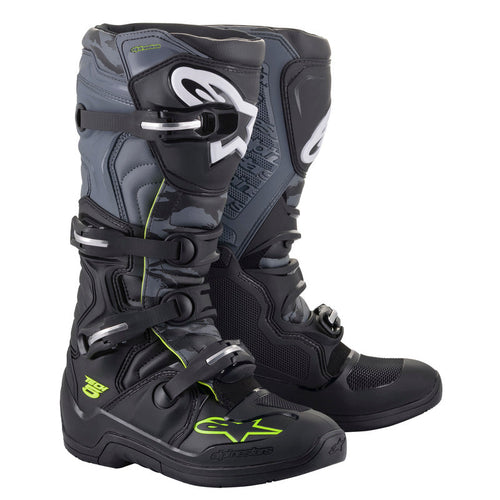 ALPINESTARS 2015 TECH 5 BOOTS - BLACK GREY/ FLURO YELLOW