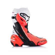 ALPINESTARS SUPERTECH R V2 VENTED MOTORCYCLE BOOTS - BLACK/WHITE FLURO/RED