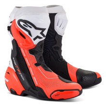 ALPINESTARS SUPERTECH R V2 VENTED BLACK/WHITE/FLURO RED BOOTS