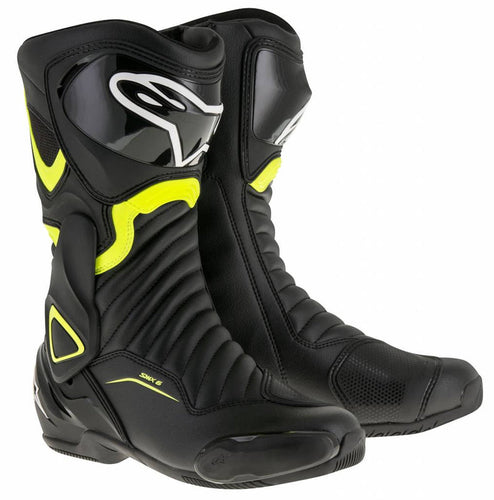 ALPINESTARS SMX 6 V2 BOOTS BLACK/FLURO YELLOW