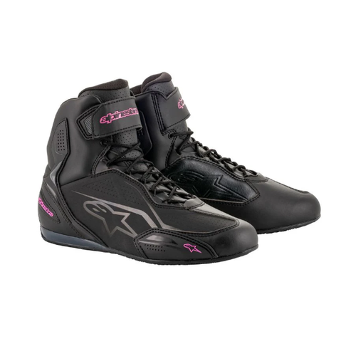 ALPINESTARS STELLA FASTER V3 RIDE SHOES - BLACK/FUCHIA