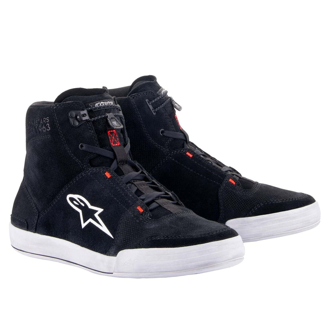 ALPINESTARS CHROME BLACK/COOL GREY/FLURO RED RIDING SHOES