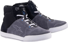 ALPINESTARS CHROME AIR BLACK/DARK GREY/GUM BLUE RIDING SHOES