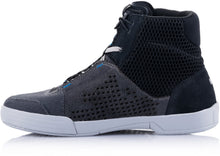ALPINESTARS CHROME AIR BLACK/DARK GREY/GUM BLUE RIDING SHOES