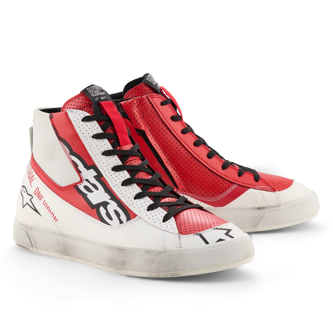 ALPINESTARS STATED FLAIR WHITE/BRIGHT RED SHOES