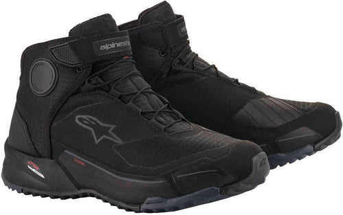 ALPINESTARS CRX DRYSTAR MOTORCYCLE RIDING SHOES - BLACK/BLACK