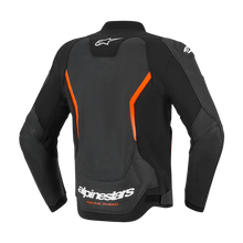 ALPINESTARS GP FORCE V2 AIR LEATHER BLACK/FLURO RED JACKET