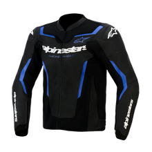 ALPINESTARS GP FORCE V2 AIR LEATHER BLACK/METALLIC BLUE JACKET