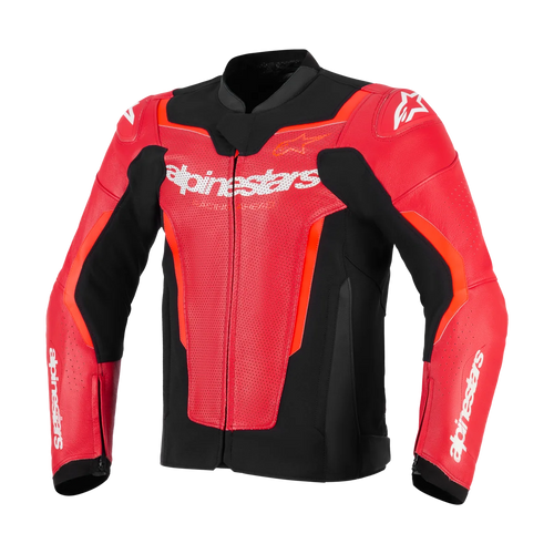 ALPINESTARS GP FORCE V2 AIR LEATHER RED/FLURO RED JACKET